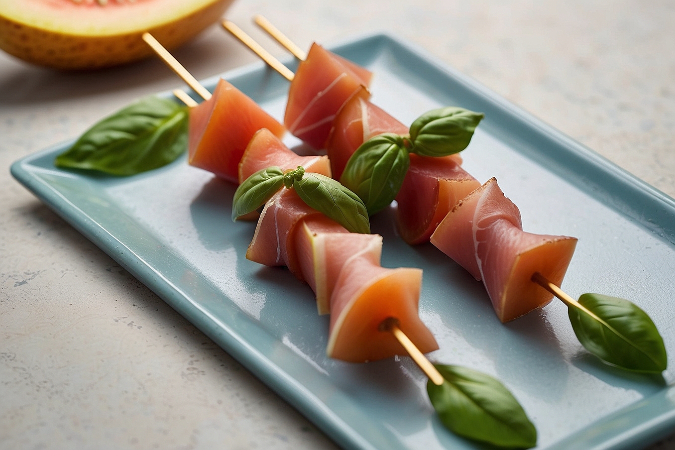 Brochettes de melon et jambon de Parme - Comment Cuisiner
